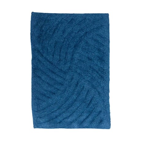 Alfombra de baño antideslizante en algodón 40x60cm Espiral Azul