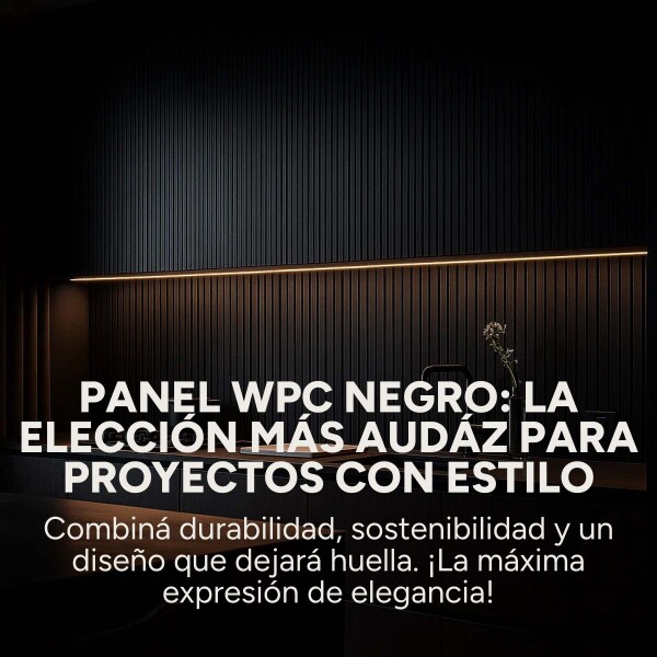 Pack x10 Wpc Simil Madera Wall Panel Lambrin 2.90x16.7 Color Negro