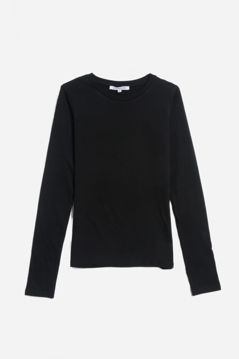 Remera cuello redondo NEGRO
