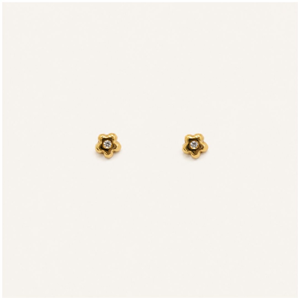 Caravanas Flor - Oro 18k 