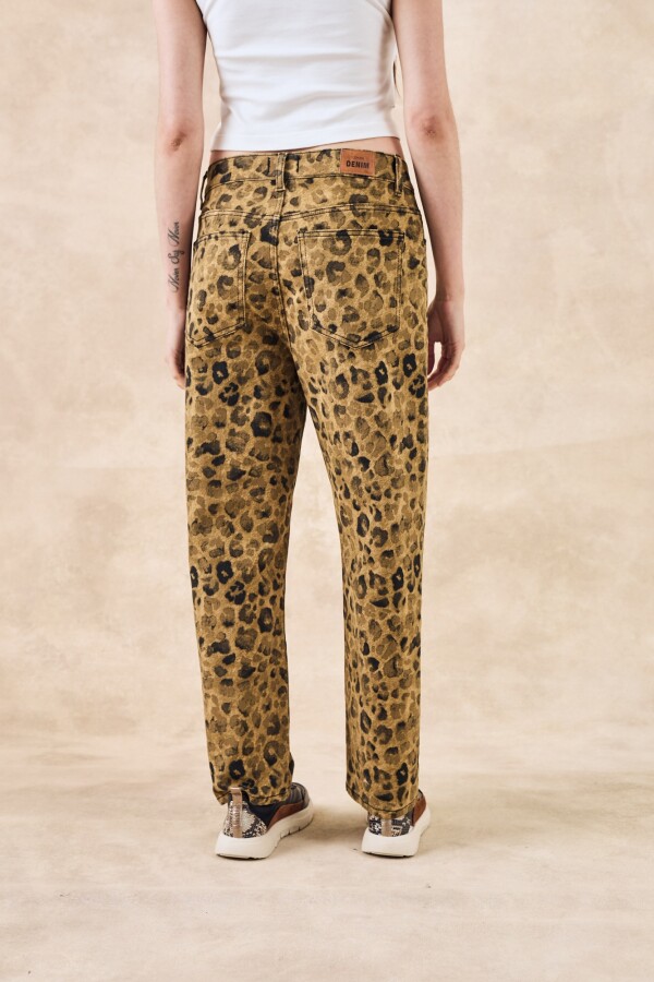 Jean Recto Animal Print Multi