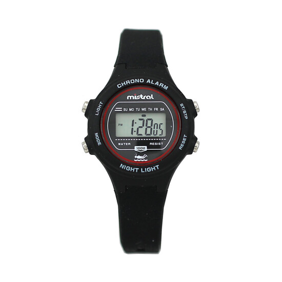 Reloj Mistral Deportivo Silicona Negro 0