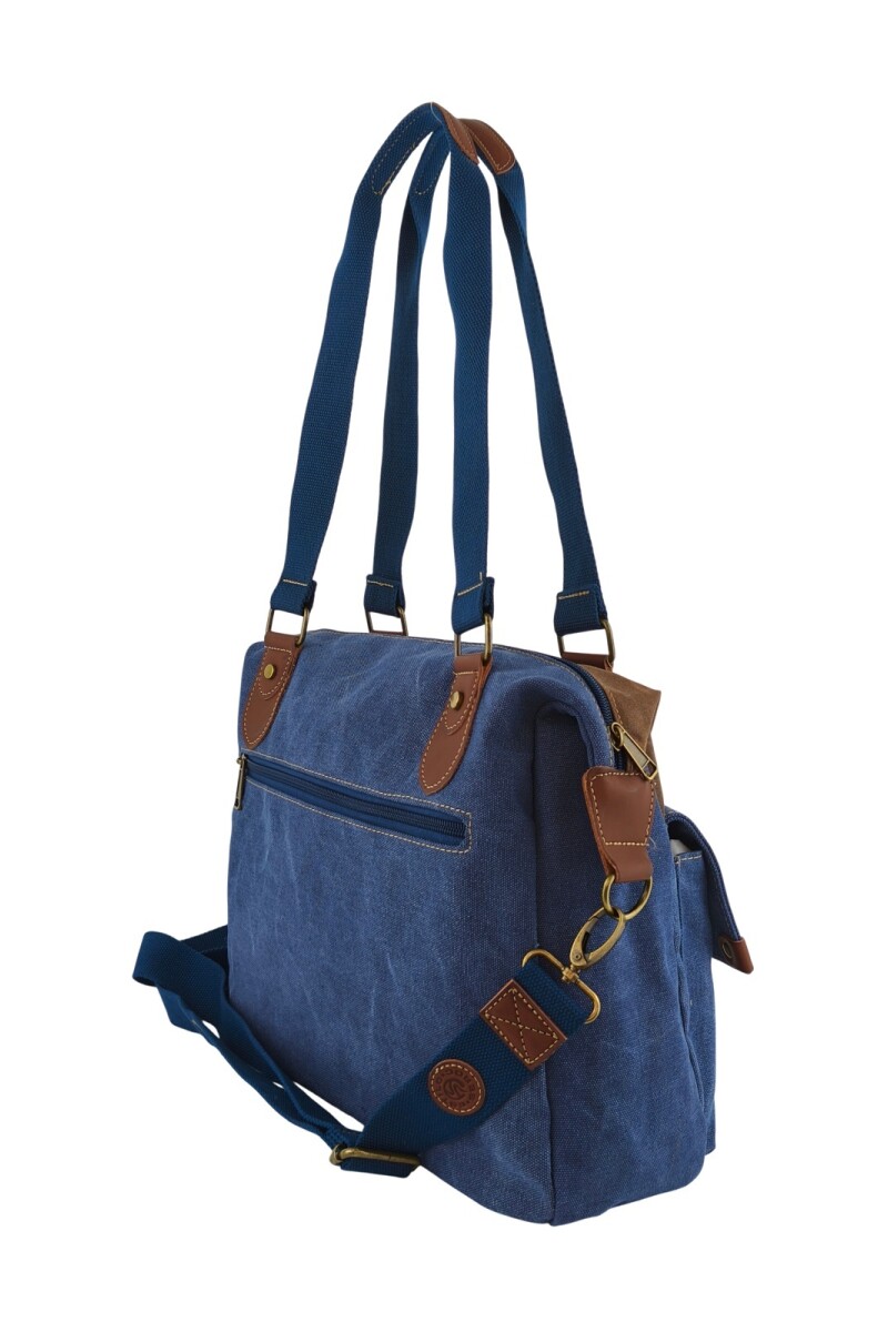 Morral de lona vintage Azul