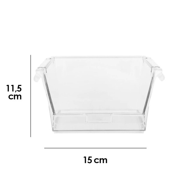 Organizador transparente S blanco