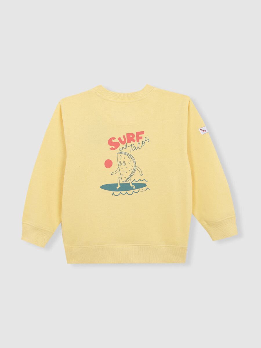 Sudadera Taco Print Amarillo