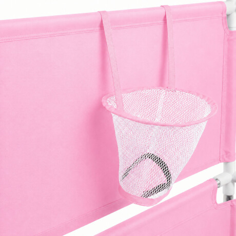 Corral Bebé Plegable Con Aro Basket Pelotero Seguro Rosa
