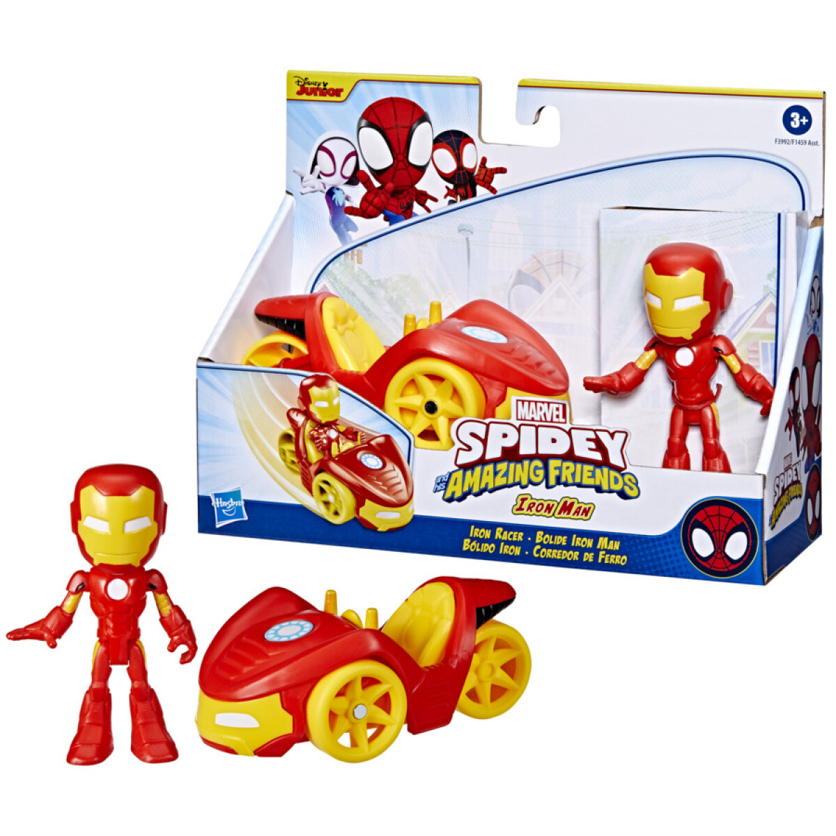 Figura Spidey And His Amazing Friends 10CM con Vehículo - IRON-MAN 