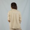 Camisa Dama 3/4 Lino Off White