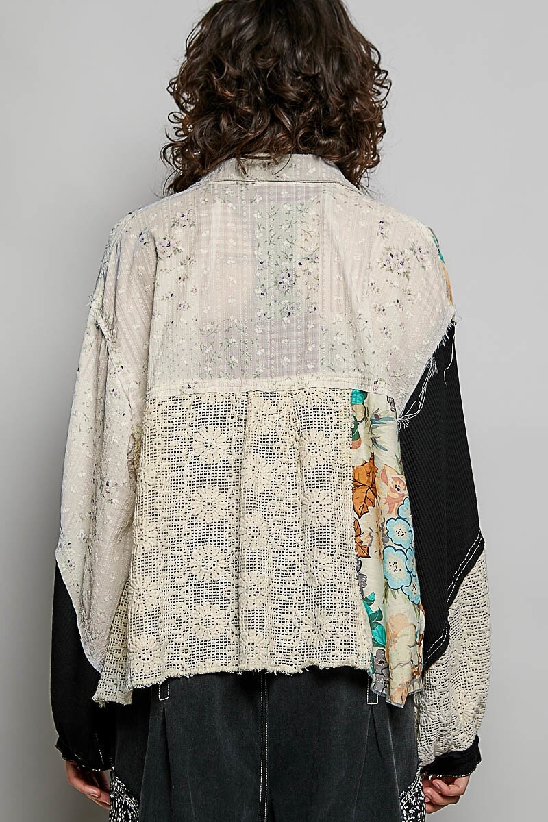 CAMISA PARCHES Negro