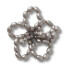 Jibbitz Black Pearl Beaded Floral Multicolor