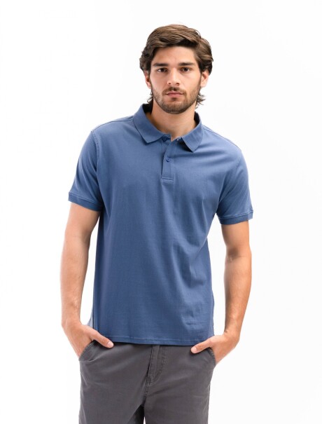 Remera Algodón Polo Jersey Indigo