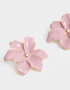 Aros Colgantes Cortos Flores Aros Colgantes Cortos De Flores - Dorado