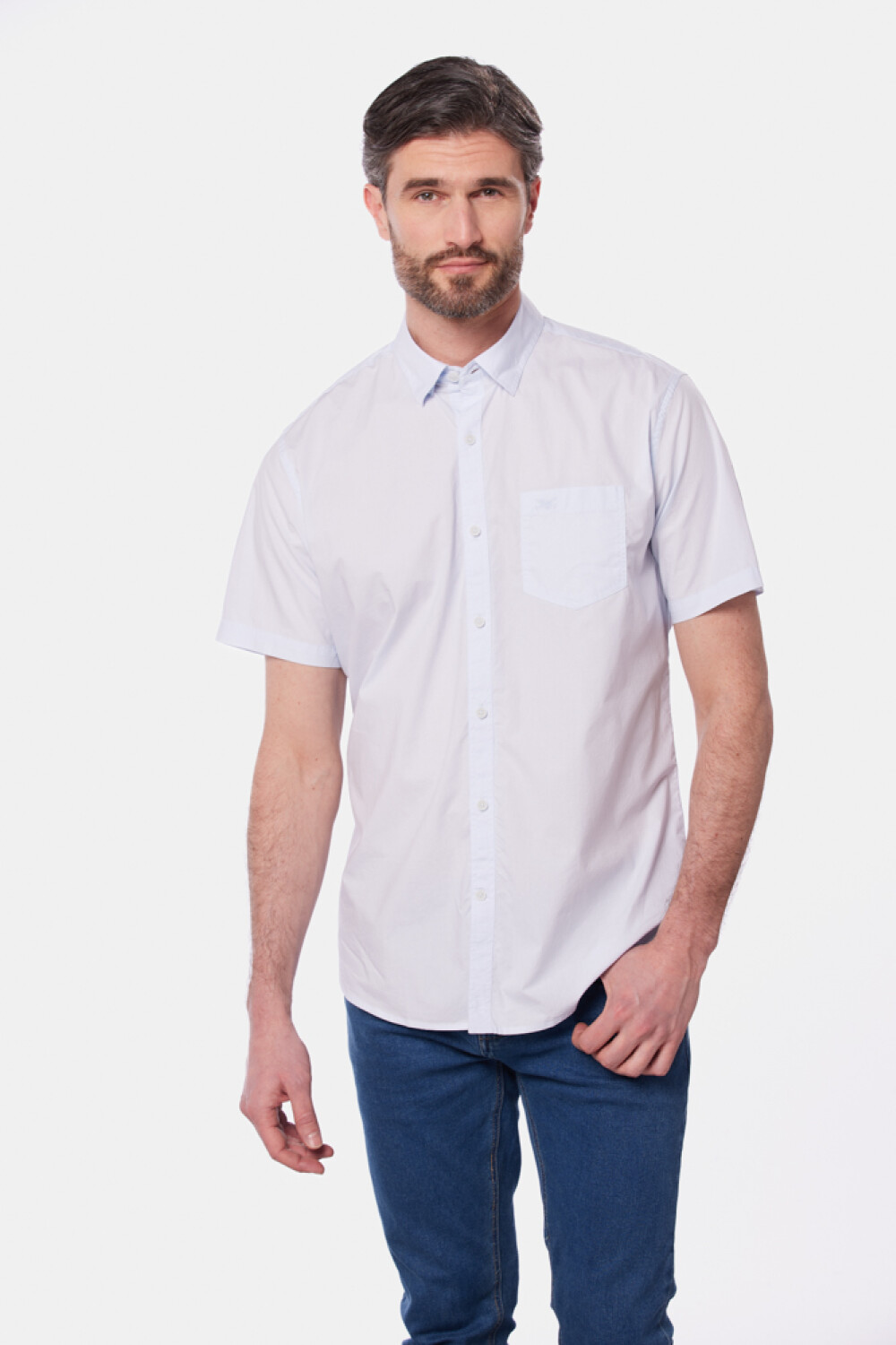 CAMISA LISA Celeste