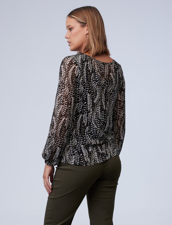 Blusa Print MULTI/NEGRO