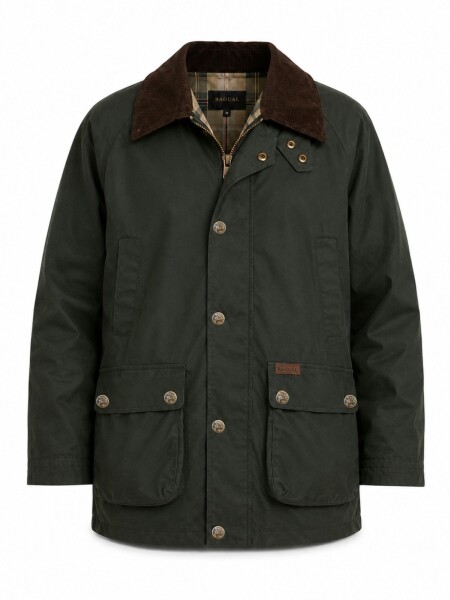 Campera Tipo Encerada Verde Oscuro