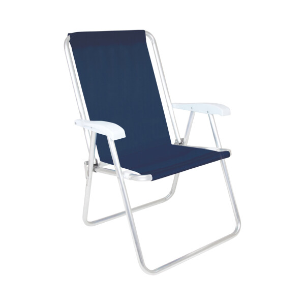 SILLA ALTA CONFORTO ALUMINIO SANNET AZUL MARINO AZUL