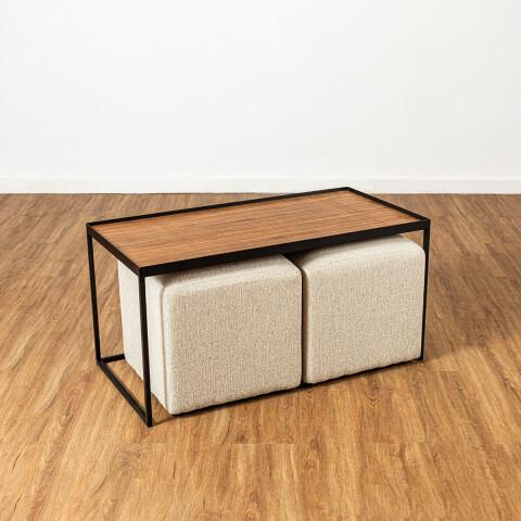 MESA CENTRO CON PUFF AF 100X50 (CD) Unica