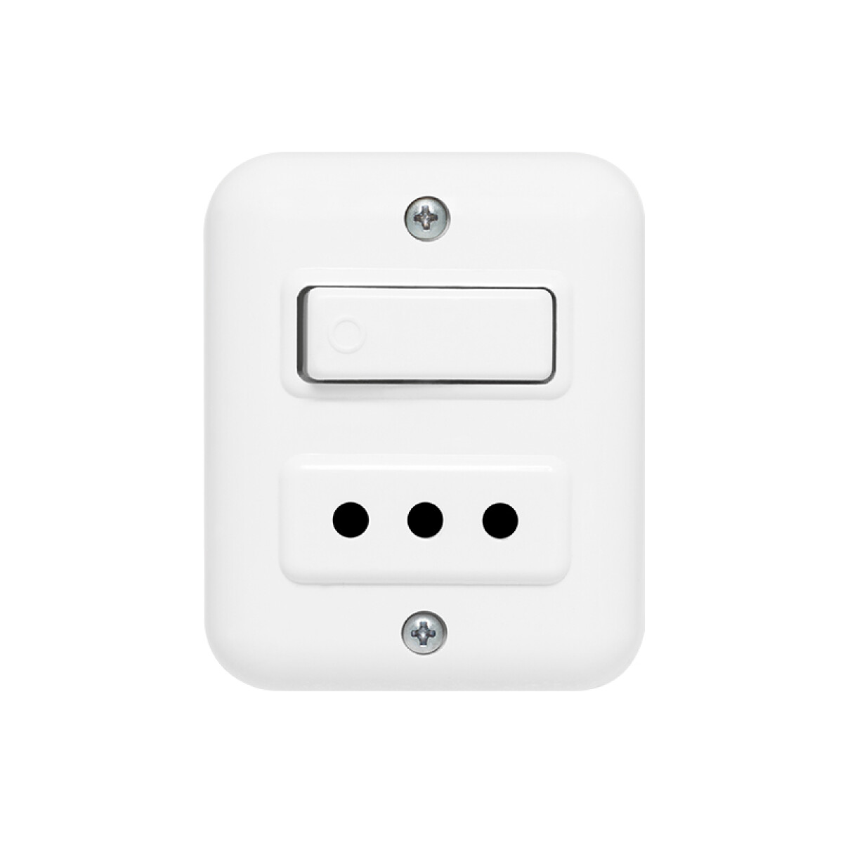 Caja ext. 1 toma 3 en línea + unipolar - Vulcano - M41229 