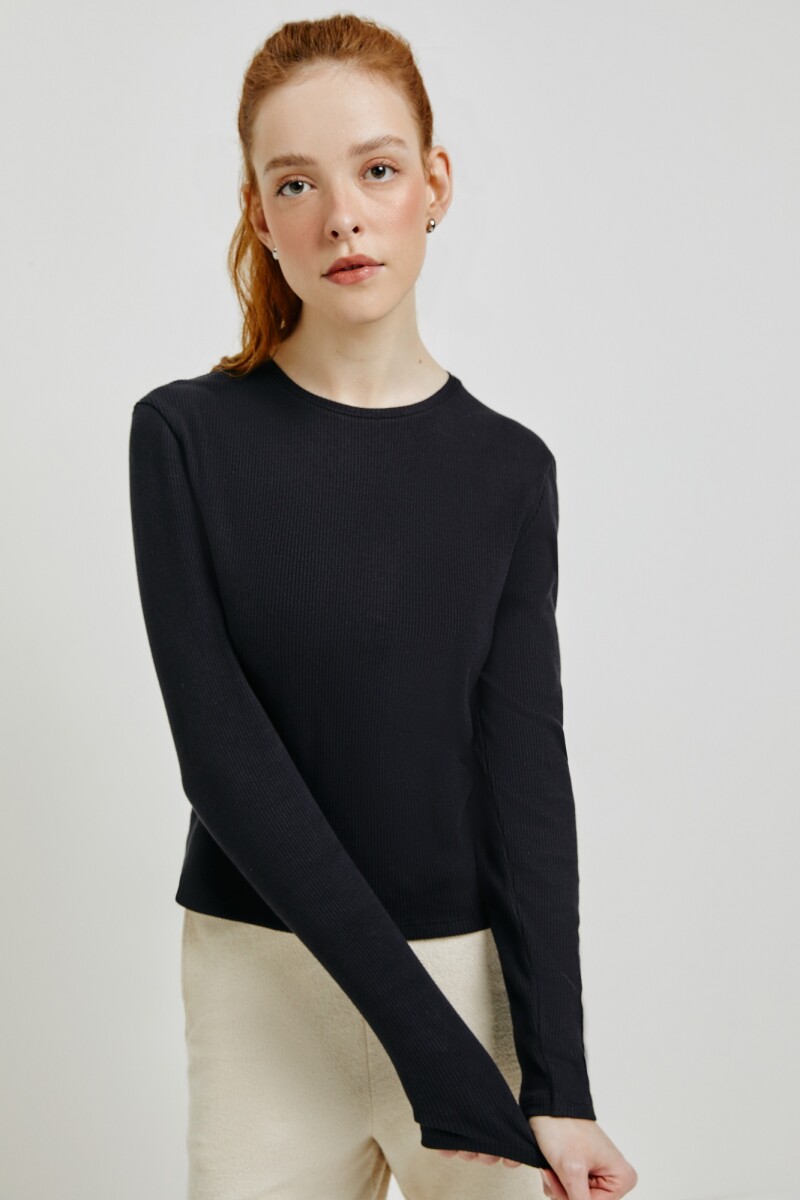 BLUSA ML FEM - NEGRO 