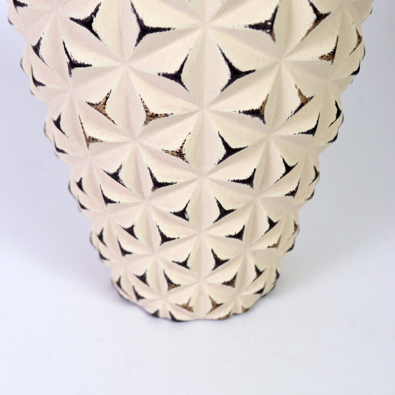 ANFORA CERAMICA BEIGE COMB 16X36CM Unica