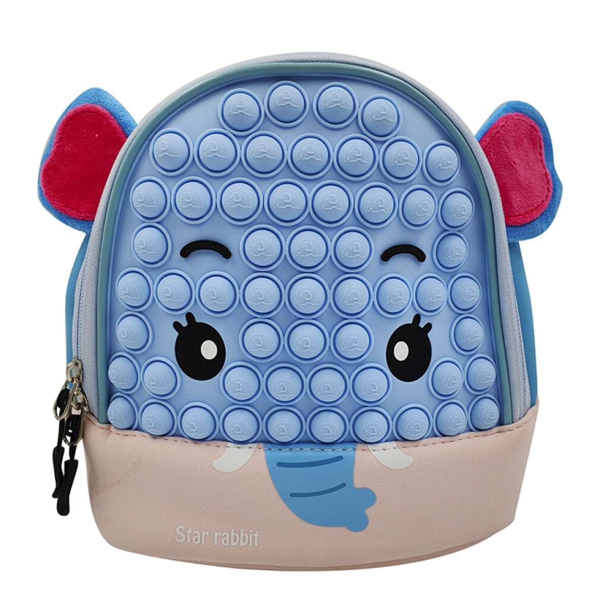 Mochila Infantil Pop It de Animales 21 x 22 cm - Elefantes 