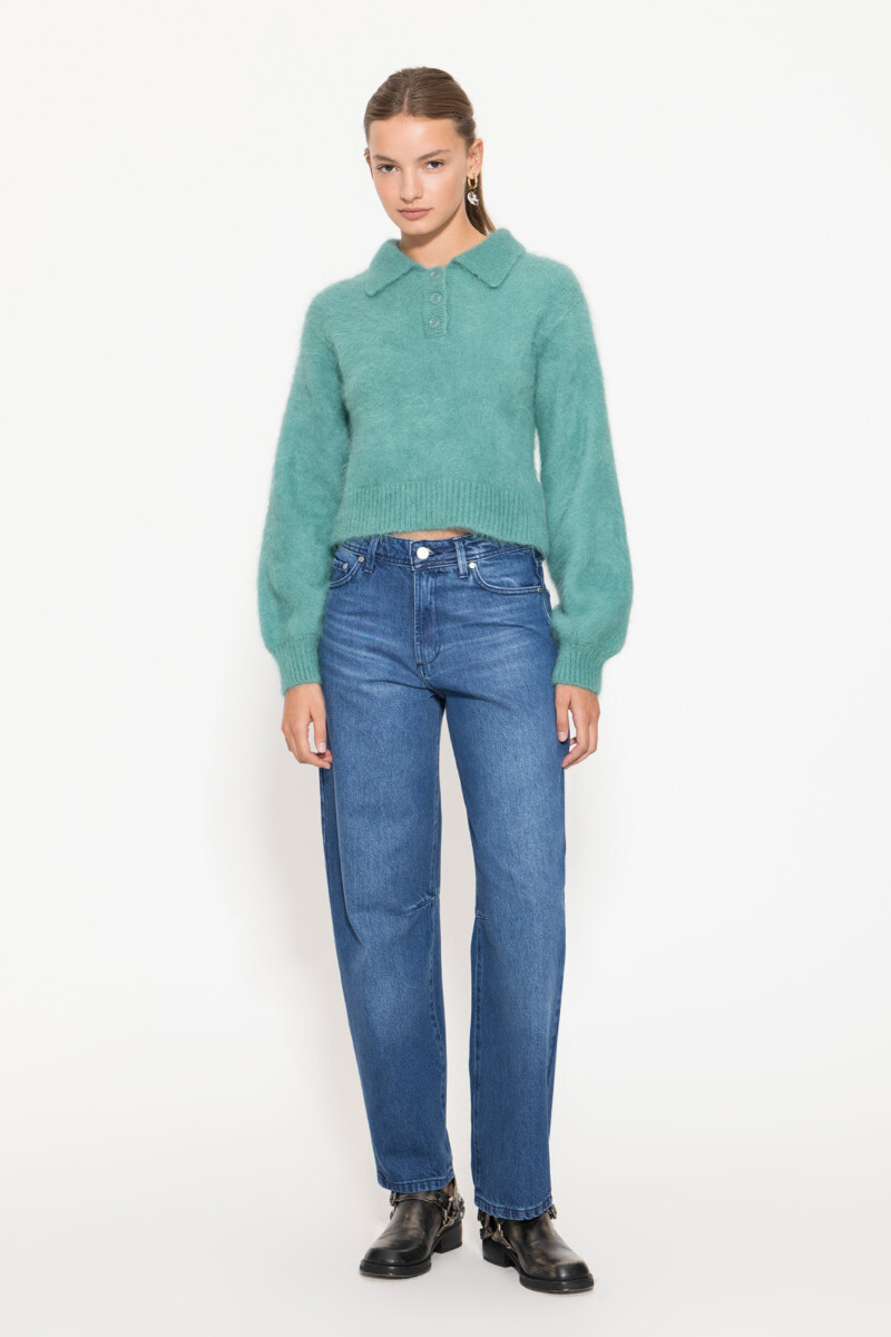 JEANS AMY MID BLUE Azul