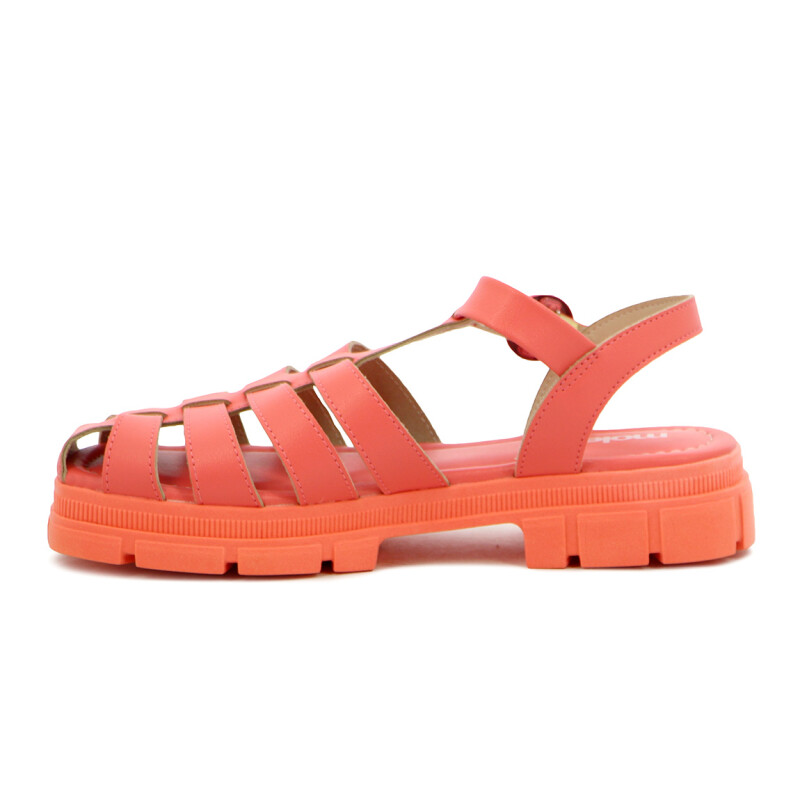 Moleca Sandalia Casual Baja Coral