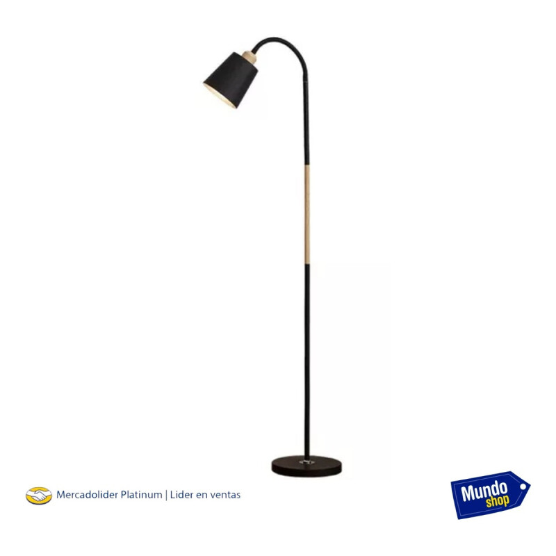 Lámpara De Pie Moderna Nórdica Flexible 1.5 Metros Calidad Negro