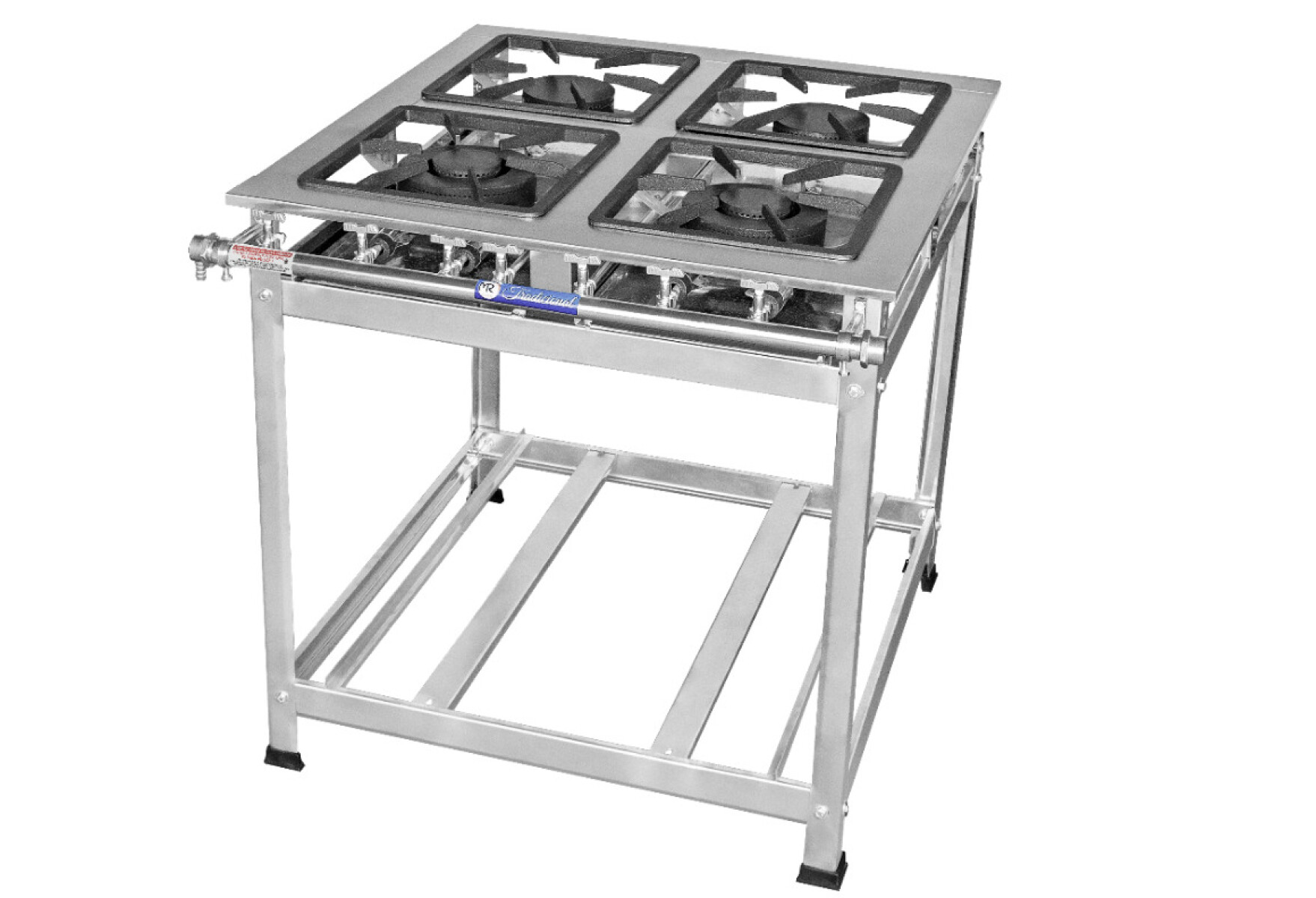 Cocina F4B 4 Bocas Baja Presion 30x30 2QS.2QD Inox 