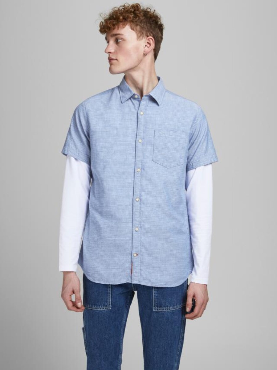 Camisa manga corta regular fit - Ensign Blue 