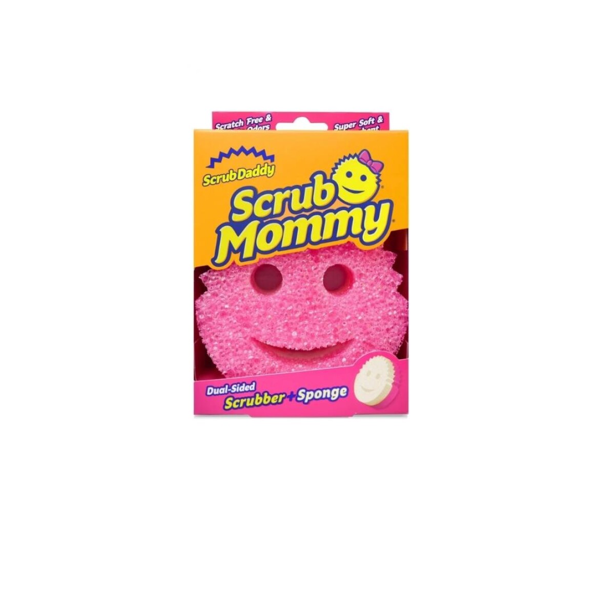 ESPONJA SCRUB MOMMY COMBINADA ROSADA Y BLANCA 