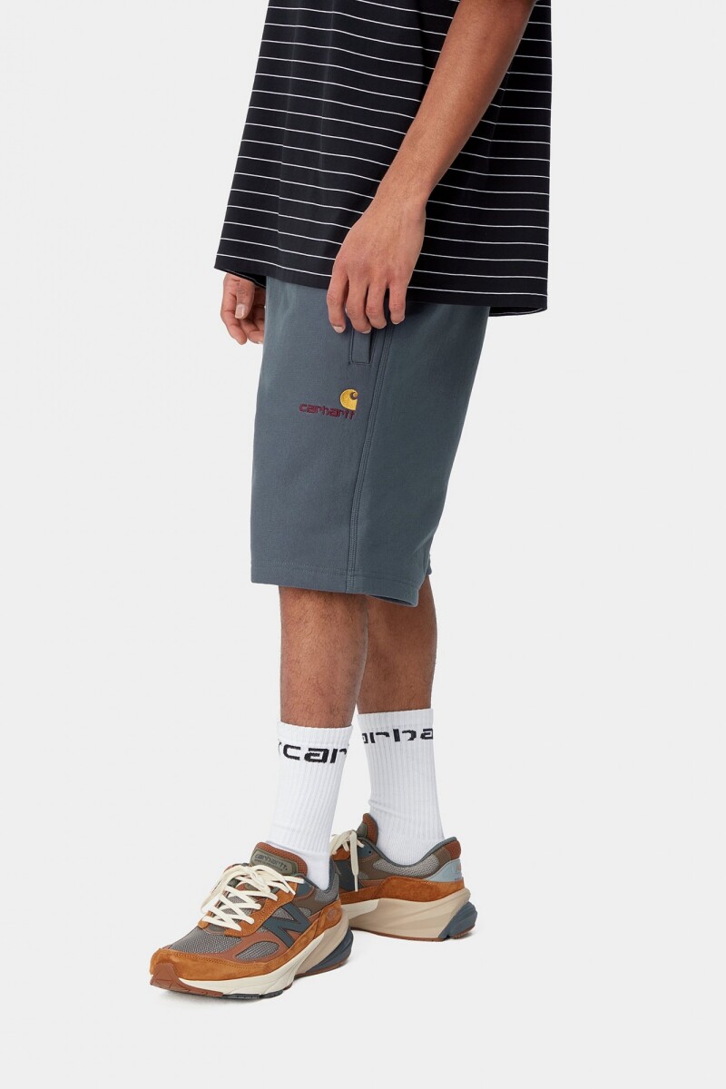 American Script Sweat Short Azul