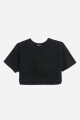 Remera oversized cropped NEGRO