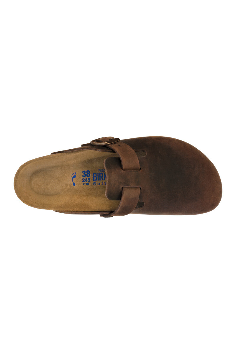 Zueco Boston Soft Footbed - Oiled Leather - Regular Habana