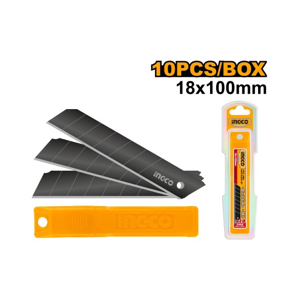 SET X10 HOJAS DE REPUESTOS TRINCHETA 18X100MM INGCO Set X10 Hojas De Repuestos Trincheta 18x100mm Ingco