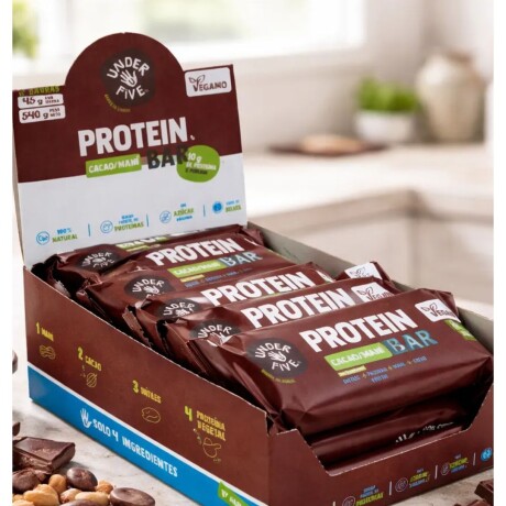 Barras De Proteína 45g Kit x12 Underfive Sabor Cacao y Maní