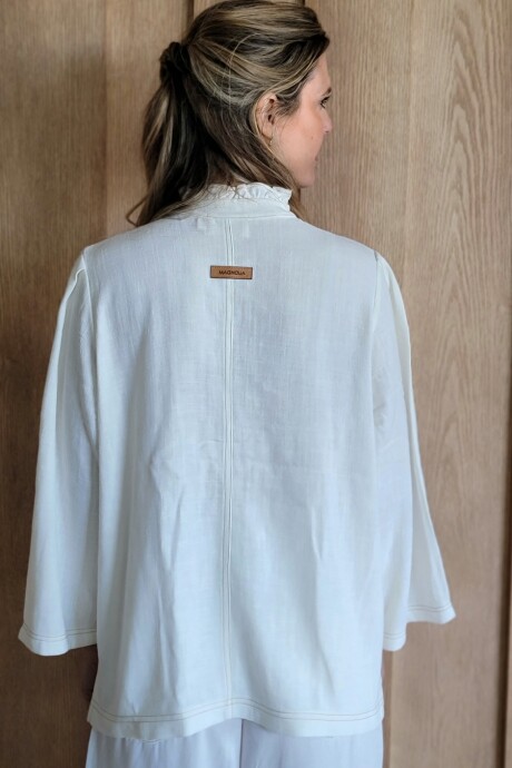 Camisa Dinamarca Tussor-Lino Crudo