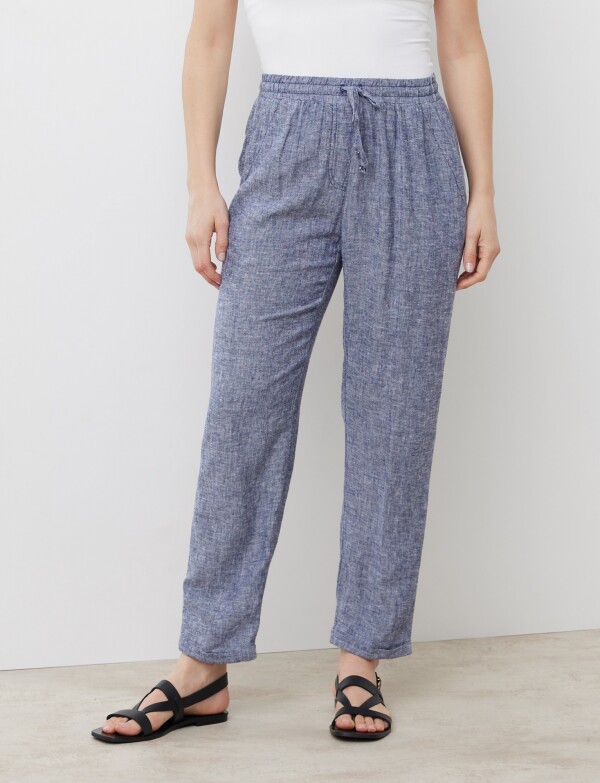 Pantalon Lino Lazo AZUL