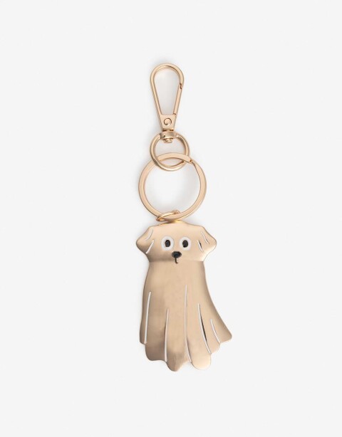 Llavero Metal Llavero Perro Fantasma De Metal Con Esmlate. - Dorado