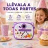Cámara Infantil Instantánea Gatito con Doble Lente y Selfie Violeta