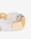 Pulseras Elásticas Metal Pulsera Elástica Piezas Metal - Dorado Oro Cepillado Mate