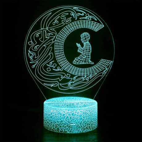 Lámpara Decorativa 3D Multicolor Táctil Media Luna Salat