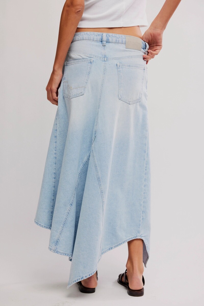 FALDA MAXI AQUARIUS Celeste
