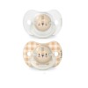 Set x2 chupete fisiológico Suavinex 0 a 6 M - Nocturnos Beige Nocturnos