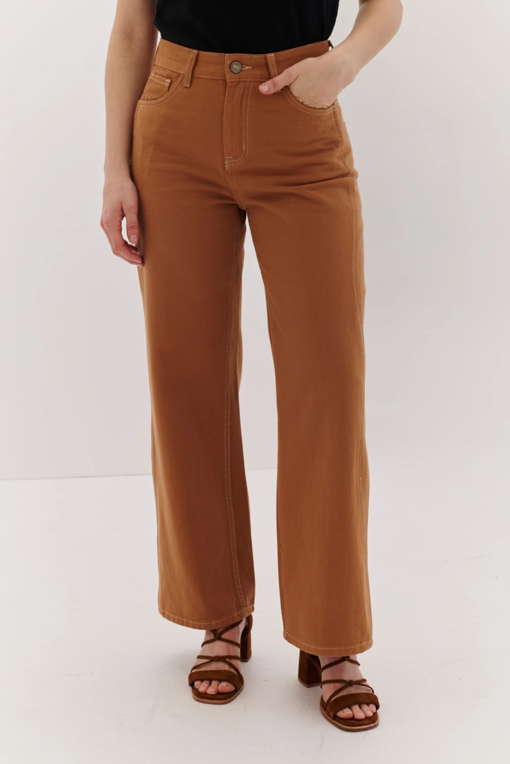 PANTALON ONDAS camel 5