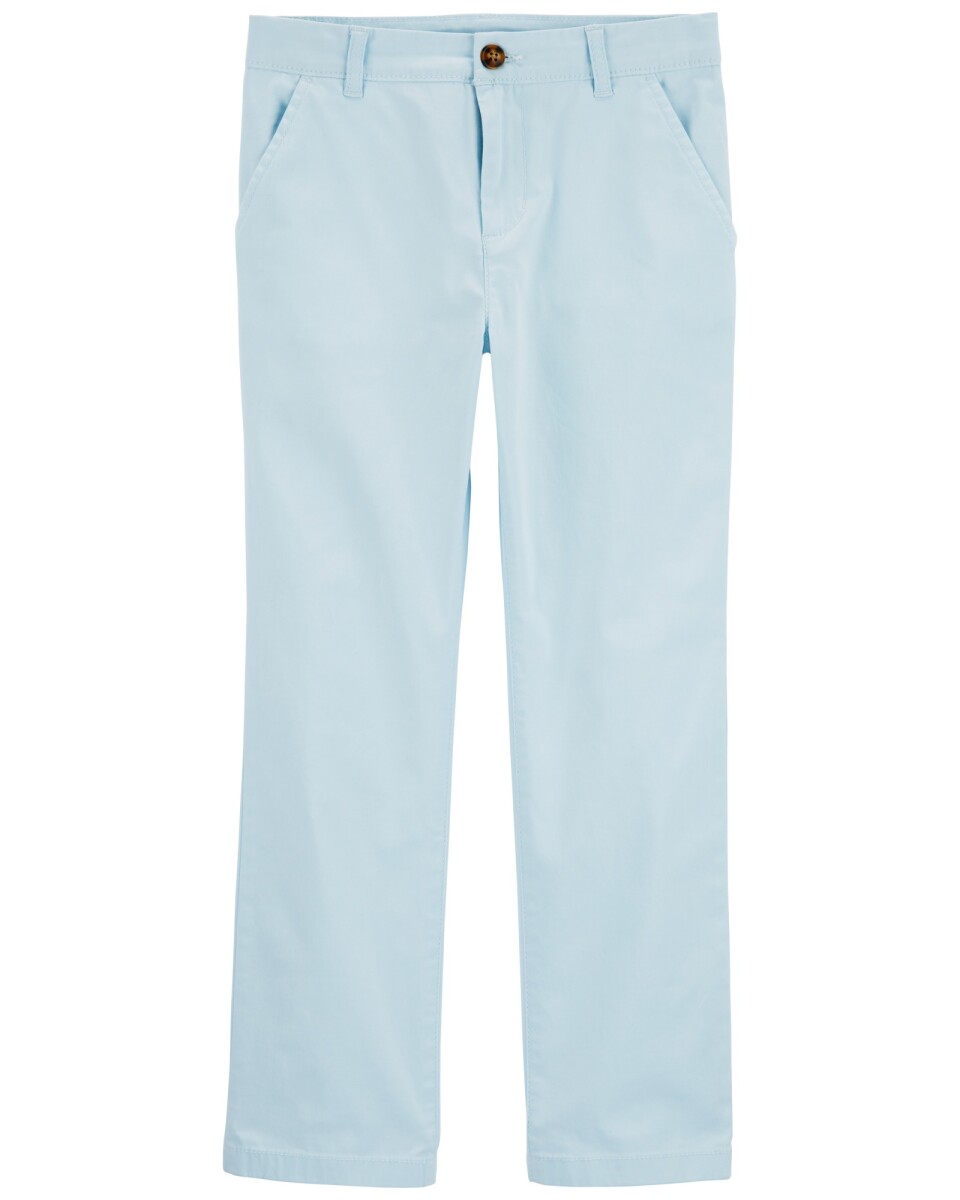 Pantalón de sarga, clásico, azul 