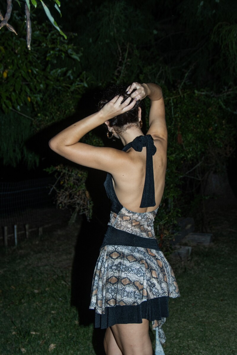 Vestido Spark NEGRO Y CRUDO