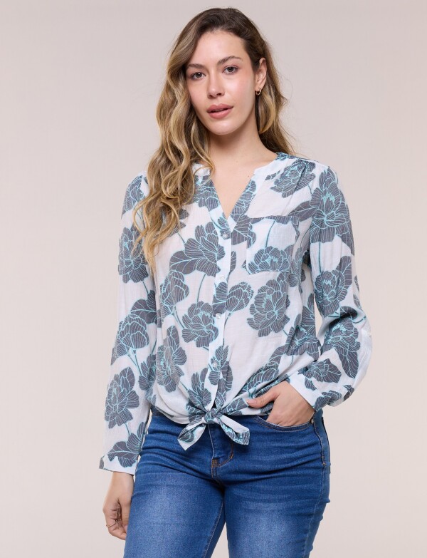 Blusa Nudo MULTI/BLANCO