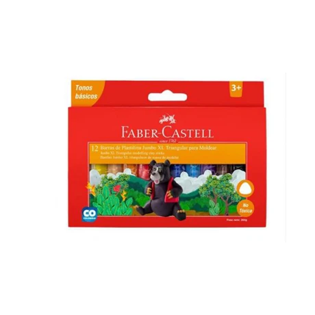 Plasticina FABER CASTELL Jumbo XL Triangular X12 Unidades Plasticina FABER CASTELL Jumbo XL Triangular X12 Unidades