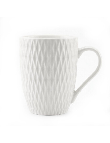 SET X4 TAZAS DISEÑO DIAMANTE 360ML 8.5X10.5CM BCO SET X4 TAZAS DISEÑO DIAMANTE 360ML 8.5X10.5CM BCO